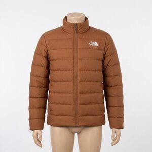 NEW THE NORTH FACE aconcagua 3 puffer jacket in burnt umber